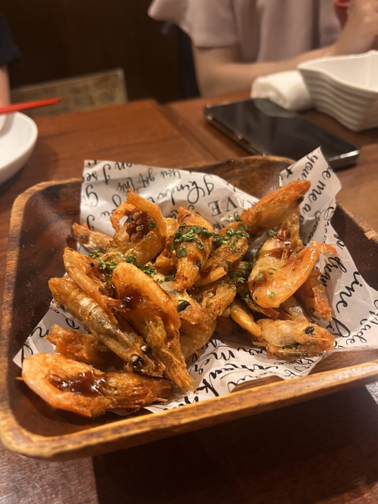 アリガトウヤココロの甘エビの唐揚げ