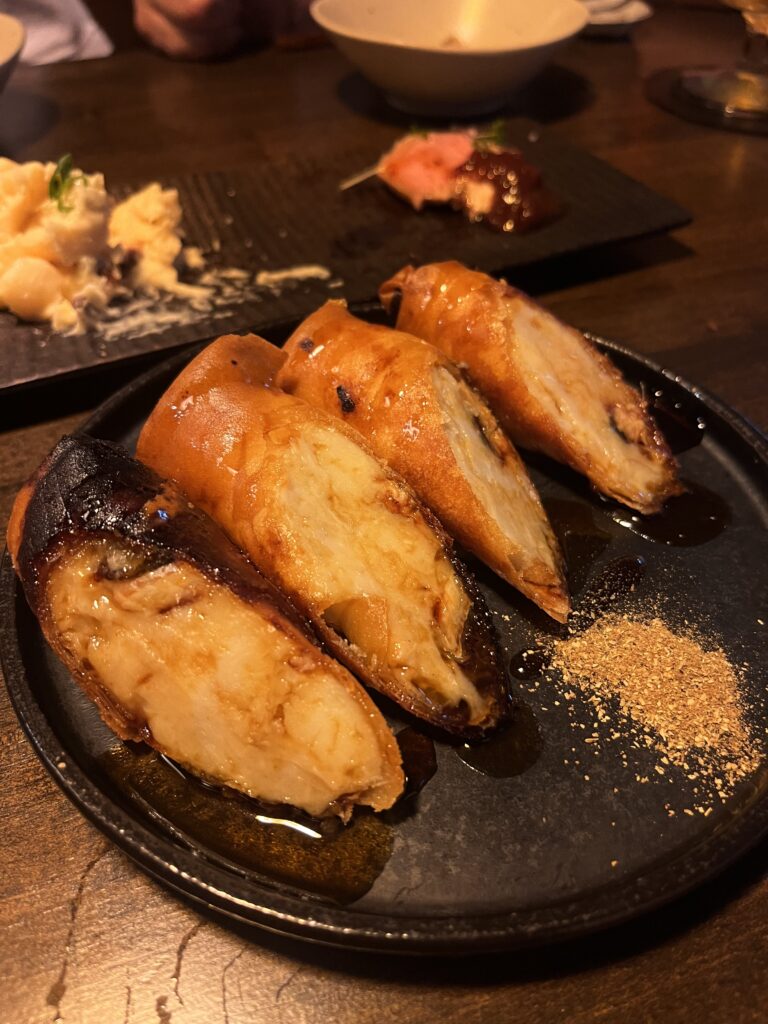 桑原商店の鰻と里芋の春巻き