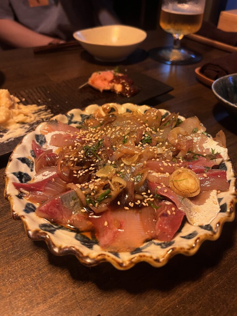 桑原商店の鮮魚と大葉の茗荷和え