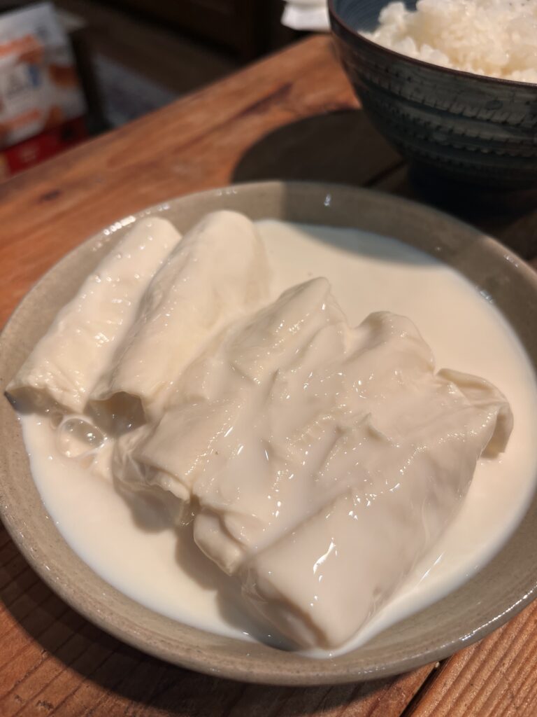 たんぽぽ豆富のくみあげ湯葉