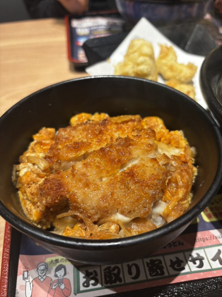 資さんうどんのミニかつとじ丼