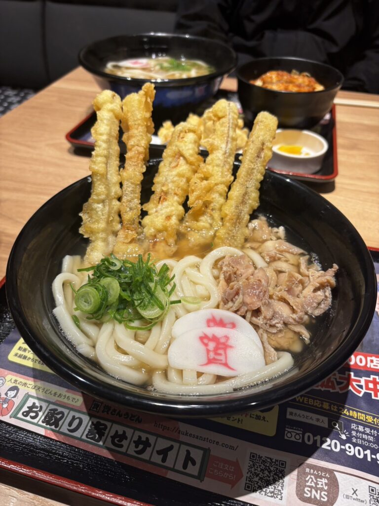 資さんうどんのかしわごぼ天うどん